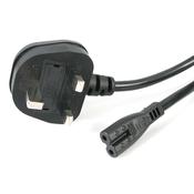 StarTech.com 3ft (1m) UK Laptop Power Cable, BS 1363 to C7, 2.5A 250V, 18AWG, Black, UK Laptop Replacement Cord, Printer Power Cable, AC Laptop Charger Cord, Laptop Power Brick Cord image