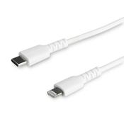 StarTech.com 6 foot (2m) Durable White USB-C to Lightning Cable - Heavy Duty Rugged Aramid Fiber USB Type C to Lightning Charger/Sync Power Cord - Apple MFi Certified iPad/iPhone 12 image