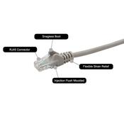connektgear 8m RJ45 CAT5e UTP Stranded Flush Moulded Network Cable - 24AWG - Grey image