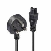 Lindy 1m UK 3 Pin to C5 Mains Cable, lead free image