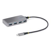 StarTech.com 4-Port USB-C Hub - 5Gbps - Bus Powered - USB C to 4x USB-A Hub w/ Optional Auxiliary Power Input - Portable Desktop/Laptop USB Hub - 1ft (30cm) Cable - USB Expansion Hub image