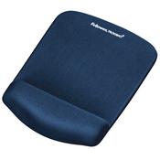 Fellowes Mouse Mat Wrist Support - PlushTouch Mouse Pad with Non Slip Rubber Base &amp; Antibacterial Protection - Ergonomic Mouse Mat for Computer, Laptop, Home Office Use - Blue
