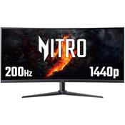 Acer NITRO XZ0 Nitro XZ340CURX0bmiiphx - 34'', WQHD (3440x1440), 200Hz, 1ms, 21:9, 1500R Curve, ZeroFrame, VA, Black image