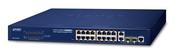 PLANET FGSW-1816HPS network switch Managed L2 Fast Ethernet (10/100) Power over Ethernet (PoE) Blue image