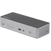 StarTech.com USB C Dock - 4K 60Hz Quad Monitor DisplayPort &amp; HDMI - Universal USB-C Docking Station with 100W Power Delivery - USB Hub with 1x USB Type-C &amp; 3x USB-A, Ethernet, Audio image