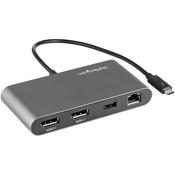 StarTech.com Dual-Monitor Thunderbolt Mini Dock, 4K 60Hz DisplayPort, Driverless Hub for Windows &amp; Mac, Gigabit Ethernet, 1x USB-A (USB 5Gbps), 11in (28cm) Cable image
