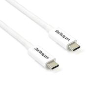 StarTech.com Thunderbolt 3 Cable - 20Gbps - 2m - White - Thunderbolt, USB, and DisplayPort Compatible image