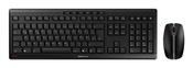 CHERRY Stream Desktop keyboard Mouse included Office RF Wireless QWERTZ German Black image