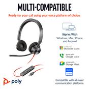 HP Poly Blackwire 3320 Stereo USB-C Headset +USB-C/A Adapter image