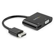 StarTech.com DisplayPort to HDMI VGA Adapter - DisplayPort 1.2 HBR2 to HDMI 2.0 (4K 60Hz) or VGA 1080p Converter Dongle - DP to HDMI or VGA Monitor Adapter - Digital Video Display Adapter image