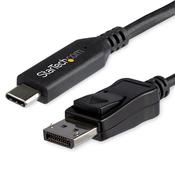 StarTech.com 6ft/1.8m USB C to DisplayPort 1.4 Cable - 4K/5K/8K USB Type-C to DP 1.4 Alt Mode Video Adapter Converter - HBR3/HDR/DSC - 8K 60Hz DP Monitor Cable for USB-C/Thunderbolt 3 image