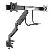 StarTech.com Desk Mount Dual Monitor Arm with USB &amp; Audio - Slim Full Motion Adjustable Dual Monitor VESA Mount for up to 32" Displays - Ergonomic Articulating - C-Clamp/Grommet image