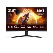 AOC G4 CQ32G4VE computer monitor 80 cm (31.5") 2560 x 1440 pixels Quad HD LCD Black, Grey image