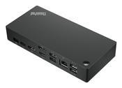 Lenovo 40AY0090IT laptop dock/port replicator Wired USB 3.2 Gen 1 (3.1 Gen 1) Type-C Black image