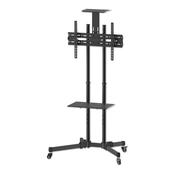 Manhattan Trolley Mount Stand for TV &amp; Monitors, For screens 37" to 65", VESA compatibility: all between 200x200 to 600x400mm - check the dimensions of the four mounting holes on back of screen to ensure it fits, Max 40kg, Black, LFD, Bracket, Lifetime Wa