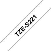 Brother TZE-S221 DirectLabel black on white extra strong Laminat 9mm x 8m for Brother P-Touch TZ 3.5-18mm/6-12mm/6-18mm/6-24mm/6-36mm image
