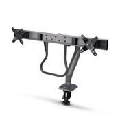 StarTech.com Desk Mount Dual Monitor Arm with Crossbar, Up To 27" Displays, VESA 75x75/100x100, Max 33lb/15kg, C-Clamp, Fully Articulating, Mechanical Spring, TAA image