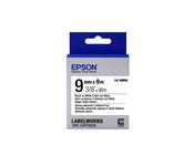 Epson C53S653007/LK-3WBW Ribbon black on white extra adhesive 9mm x 9m for Epson LabelWorks 4-18mm/36mm/6-12mm/6-18mm/6-24mm image
