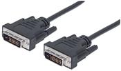 Manhattan Digital DVI-D Dual Link Video Cable, 3m, Male to Male, Fully Shielded, Compatible with DVD-D, Black, Lifetime Warranty image