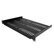 StarTech.com 1U Server Rack Shelf - Universal Vented Rack Mount Cantilever Tray for 19" Network Equipment Rack &amp; Cabinet - Durable Design - Weight Capacity 55lb/25kg - 12" Deep Shelf, Black