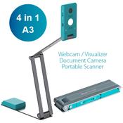 I.R.I.S. IRIScan Visualizer 7 Overhead scanner 4160 x 3120 DPI A3 Arctic blue, Silver image