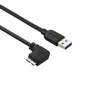 StarTech.com Slim Micro USB 3.0 Cable - M/M - Left-Angle Micro-USB - 0.5m (20in) image