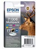 Epson C13T13064012/T1306 Ink cartridge multi pack C,M,Y XL 3x10.1ml Pack=3 for Epson Stylus BX 320/SX 525/WF 3500 image