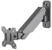 Manhattan Wall Mount for TV &amp; Monitors (Spring Arm 2 pivots), For screens 17" to 32", VESA compatibility: 75x75mm and 100x100mm - check the dimensions of the four mounting holes on back of screen to ensure it fits, Max 8kg, Black, Bracket, Lifetime Warran image