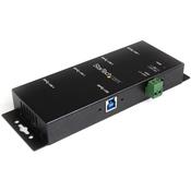 StarTech.com 4-Port Industrial USB 3.0 Hub with ESD Protection~4-Port USB 3.0 Hub - 5Gbps - Metal Industrial USB-A Hub - Wall or Desk Mountable USB Data Hub - TAA Compliant USB Expander Hub image