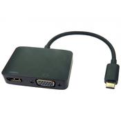 Cables Direct USB3C-HDMI-VGA014K USB graphics adapter 3840 x 2160 pixels Black image