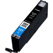 Canon 6509B001/CLI-551C Ink cartridge cyan, 332 pages ISO/IEC 24711 121 Photos 7ml for Canon Pixma IP 8700/IX 6850/MG 5450/MG 6350/MX 725 image