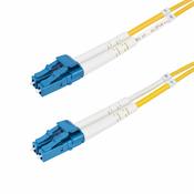 StarTech.com 15m (49.2ft) LC to LC (UPC) OS2 Single Mode Duplex Fiber Optic Cable, 9/125µm, 100G, Bend Insensitive, Low Insertion Loss - LSZH Fiber Jumper Cord image