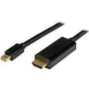 StarTech.com 6ft (2m) Mini DisplayPort to HDMI Cable - 4K 30Hz Video - mDP to HDMI Adapter Cable - Mini DP or Thunderbolt 1/2 Mac/PC to HDMI Monitor/Display - mDP to HDMI Converter Cord image