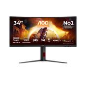AOC G4 CU34G4Z computer monitor 86.4 cm (34") 3440 x 1440 pixels Wide Quad HD LED Black, Red image