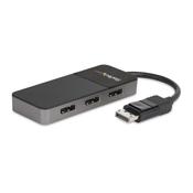 StarTech.com 3 Port Multi Monitor Adapter - DisplayPort 1.4 to 3x 4K DisplayPort Video Splitter - Dual or Triple 4K - Laptop/Desktop DisplayPort MST Hub for Multiple Monitors - For Windows PCs Only image
