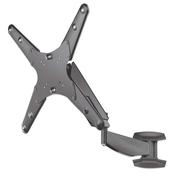Manhattan Wall Mount for TV &amp; Monitors (Spring Arm 3 pivots), For screens 17" to 55", VESA compatibility: all between 75x75mm to 400x400mm - check the dimensions of the four mounting holes on back of screen to ensure it fits, Max 30kg, Black, Bracket image