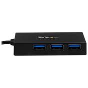 StarTech.com 4 Port USB C Hub - USB Type-C Hub w/ 4x USB-A Ports (USB 3.0/3.1 Gen 1 SuperSpeed 5Gbps) - USB Bus or Self Power - Portable USB-C to USB-A BC 1.2 Charging Hub w/ Power Adapter~4 Port USB C Hub - USB Type-C Hub w/ 4x USB-A Ports USB 3.0 hub (5 image