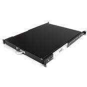 StarTech.com 1U Sliding Server Rack Mount Keyboard Shelf Tray, 55lbs (25Kg), 22in (55cm) Deep Steel Pull Out Drawer for 19" AV, Network Equipment Rack image