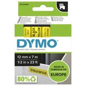 Dymo 45018/S0720580 DirectLabel-etikettes black on yellow 12mm x 7m for Dymo D1 6-12mm/19mm/24mm/9-12mm/9-19mm image