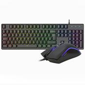 VIDA REBEL 2IN1 BLACK USB DESK KIT keyboard Mouse included Gaming QWERTY UK English image