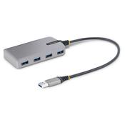 StarTech.com 4-Port USB Hub - USB 3.0 5Gbps, Bus Powered, USB-A to 4x USB-A Hub w/ Optional Auxiliary Power Input - Portable Desktop/Laptop USB Hub, 1ft/30cm Cable, USB Expansion Hub image