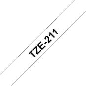 Brother TZE-211 DirectLabel black on white Laminat 6mm x 8m for Brother P-Touch TZ 3.5-18mm/6-12mm/6-18mm/6-24mm/6-36mm