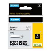 Dymo 18443/S0718580 Ribbon Vinyl black on white 9mm x 5,5m for Dymo Rhino 6-12mm/19mm/24mm image