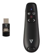 V7 WP500C Wireless Presenter Dual USB-C + USB-A - 2.40 GHz RF - Black - Red Laser Pointer - 5 Button(s) - Wireless - Radio Frequency - USB - Storable USB Receiver slot image