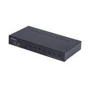 StarTech.com 8-Port DisplayPort KVM Switch with 1U Rack Mount Kit, 4K 60Hz DP 1.2, Push-Button &amp; Hotkey Switching, 4-Port USB Hub, OS Independent, TAA Compliant image