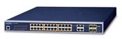 PLANET GS-4210-24P4C network switch Managed L2/L4 Gigabit Ethernet (10/100/1000) Power over Ethernet (PoE) 1U Blue image