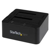StarTech.com Dual-Bay USB 3.0 / eSATA to SATA Hard Drive Docking Station, USB Hard Drive Dock, External 2.5/3.5" SATA I/II/III SSD/HDD Docking Station, Hot-Swap Hard Drive Bays, Top-Loading image