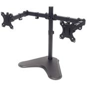 Manhattan Dual Desk Mount for TV &amp; Monitors (Full Motion), Stand Assembly, For screens: 10-27", VESA compatibility: 75x75 and 100x100mm - check the dimensions of the four mounting holes on back of screen to ensure it fits, Max 8kg (each), Black, Bracket image