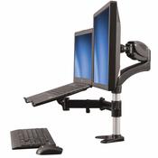 StarTech.com Desk-Mount Monitor Arm with Laptop Stand - Full Motion - Articulating image