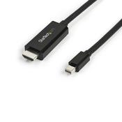 StarTech.com 10ft (3m) Mini DisplayPort to HDMI Cable - 4K 30Hz Video - mDP to HDMI Adapter Cable - Mini DP or Thunderbolt 1/2 Mac/PC to HDMI Monitor/Display - mDP to HDMI Converter Cord image